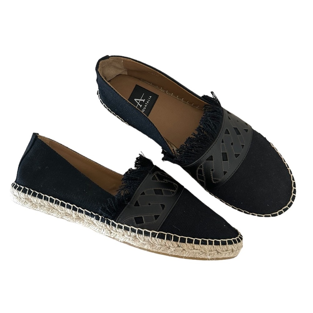 Aquatalia Kailyn‎ Espadrille Black Flats Shoes